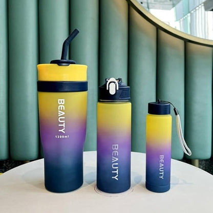 Mini Umbrella with square case ☂️ + 3 pcs Mug and Water Bottle