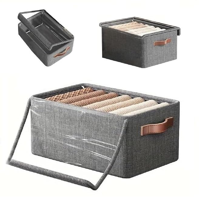 26L Storage bag with Lid CANVAS BAG || Foldable Clothes Storage