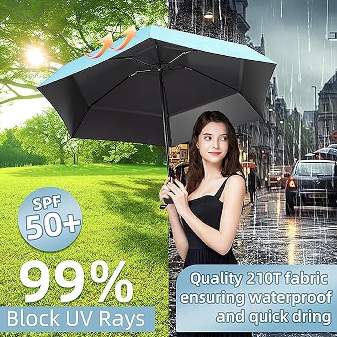 Mini Umbrella with square case ☂️ + 3 pcs Mug and Water Bottle