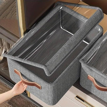 26L Storage bag with Lid CANVAS BAG || Foldable Clothes Storage