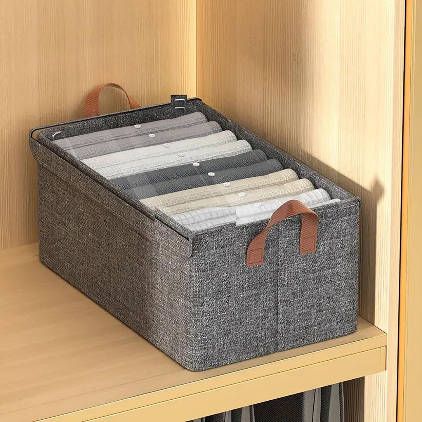 26L Storage bag with Lid CANVAS BAG || Foldable Clothes Storage